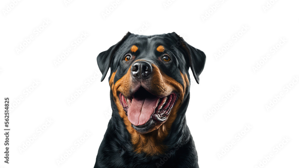 Rottweiler Dog in a invisible background Generative AI Rottweiler Dog in a invisible background Generative AI