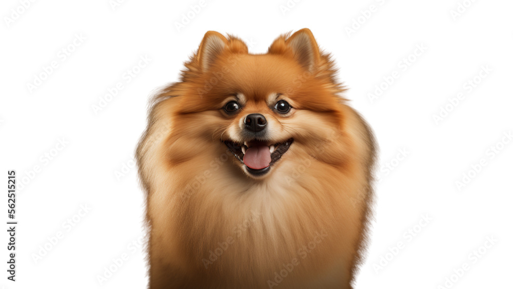 Pomeranian Dog in a invisible background Generative AI Pomeranian Dog in a invisible background Generative AI