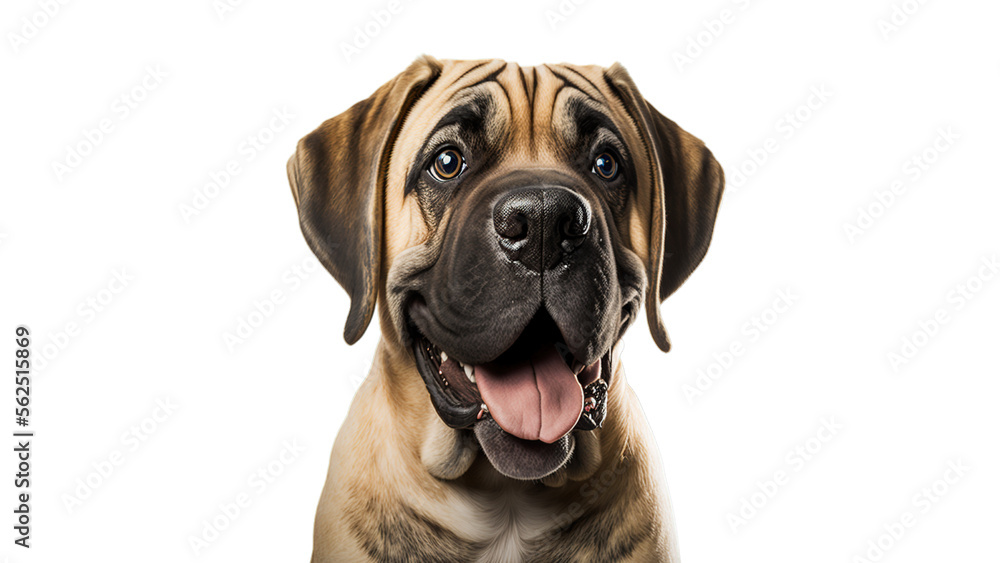 English Mastiff Dog in a invisible background Generative AI English Mastiff Dog in a invisible background Generative AI