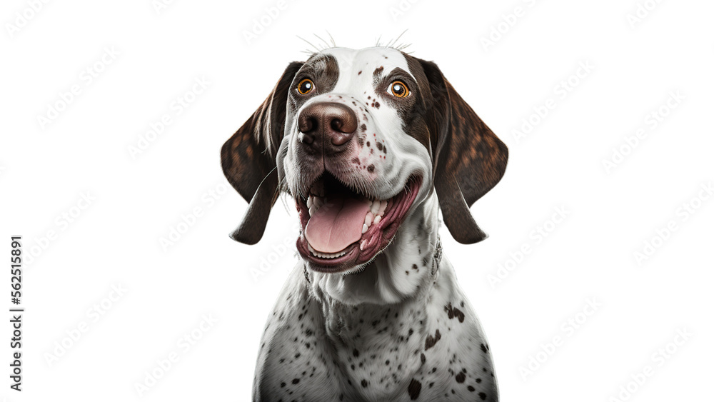 English Pointer Dog in a invisible background Generative AI