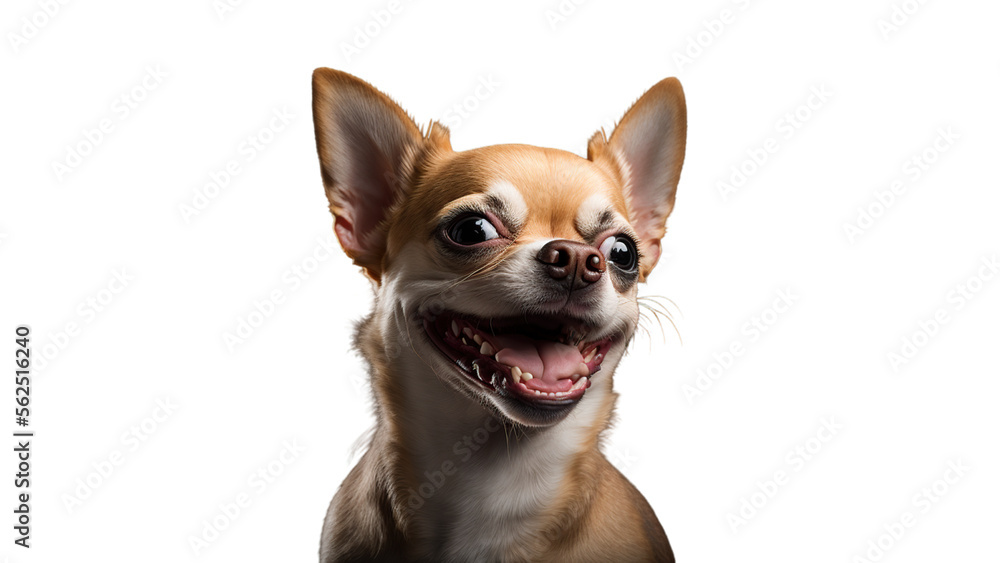 Chihuahua Dog in a invisible background Generative AI