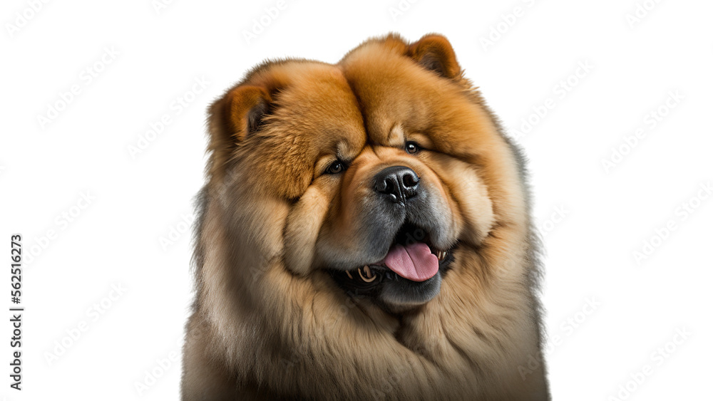 Chow chow Dog in a invisible background Generative AI Chow chow Dog in a invisible background Generative AI