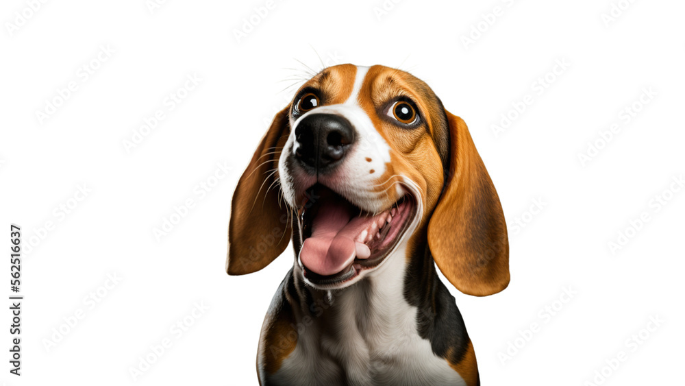 Beagle Dog in a invisible background Generative AI