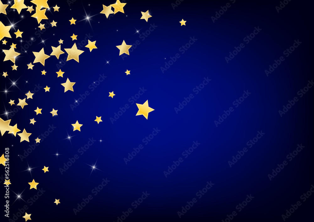 Gold Twinkle Stars Vector Blue Background. Gold Twinkle Stars Vector Blue Background.
