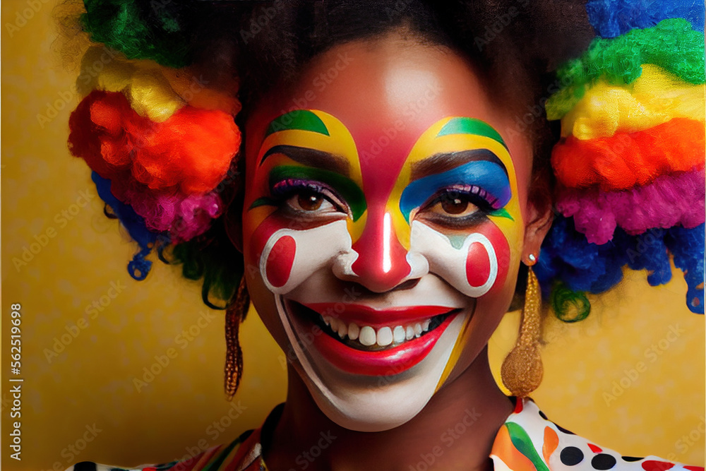 beautiful clown black woman