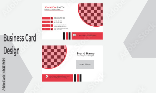 Modern and creative business card template design with a photo placeholder