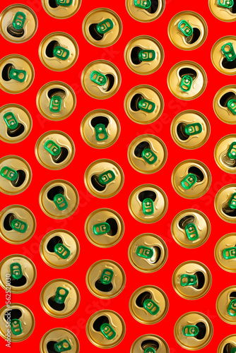 abstract background with tin cans of summer drinks. Summer cool drinks concept  beach party  bar