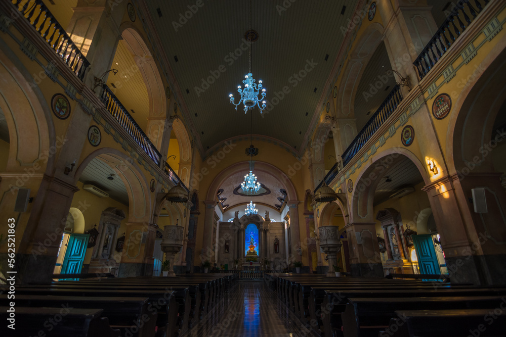 Inner view of Metropolitan Cathedral of Our Lady of the Conception - Manaus, Amazonas, Brazil