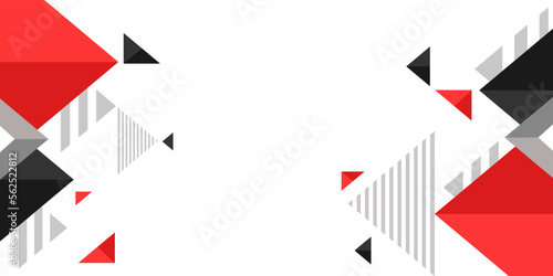 Red and black abstract banner background premium vector