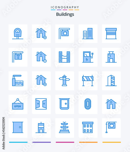Creative Buildings 25 Blue icon pack Such As buildings. skyscrapers. for sale. district. buildings