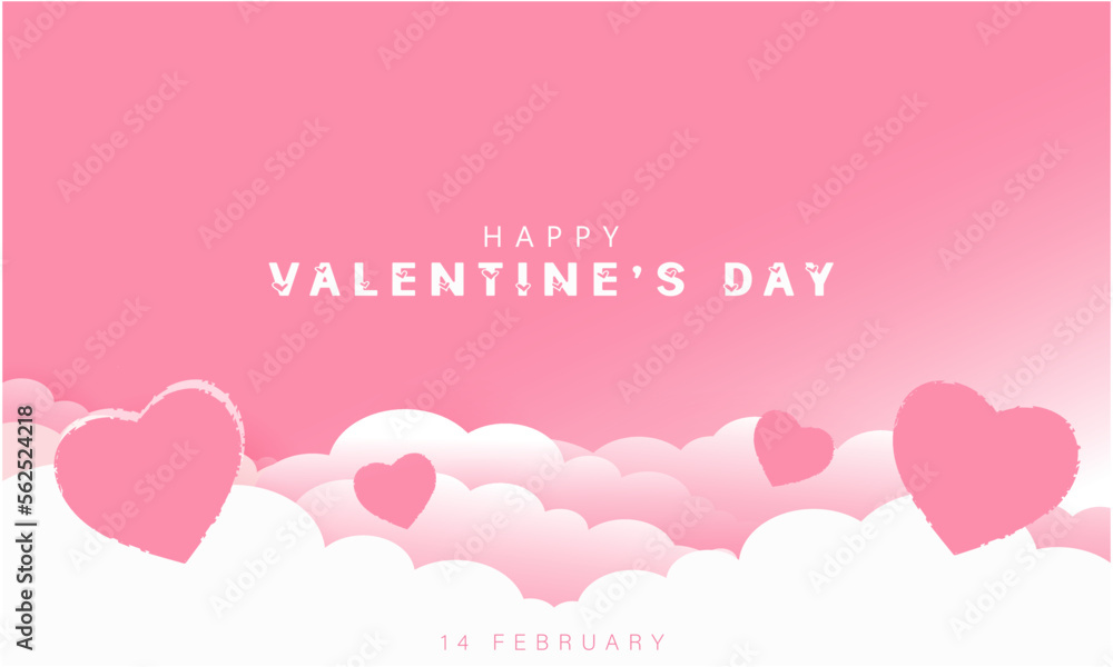 valentines day card background with hearts