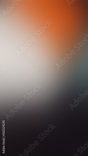 Dark gradient background, abstract soft colors, grain texture, blurred orange gray white black, vertical poster design