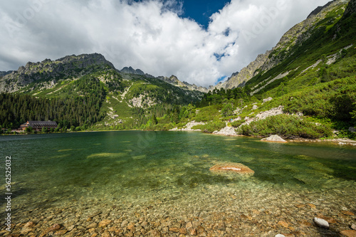 Popradske Pleso lake in High Tatras mountains in Slovakia.