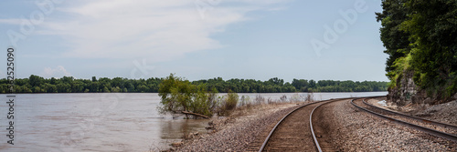 Railroad Tracks on the Banks of the Mississippi River