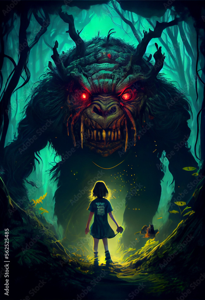 person in the night a troll in the forest, person in the night a troll in the forest,