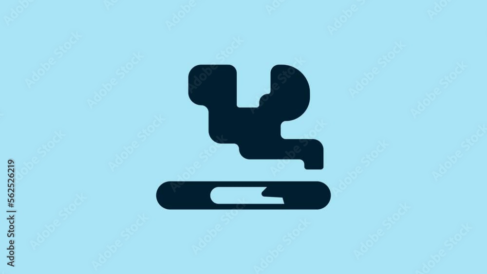 Blue Cigarette icon isolated on blue background. Tobacco sign. Smoking symbol. 4K Video motion graphic animation Blue Cigarette icon isolated on blue background. Tobacco sign. Smoking symbol. 4K Video motion graphic animation