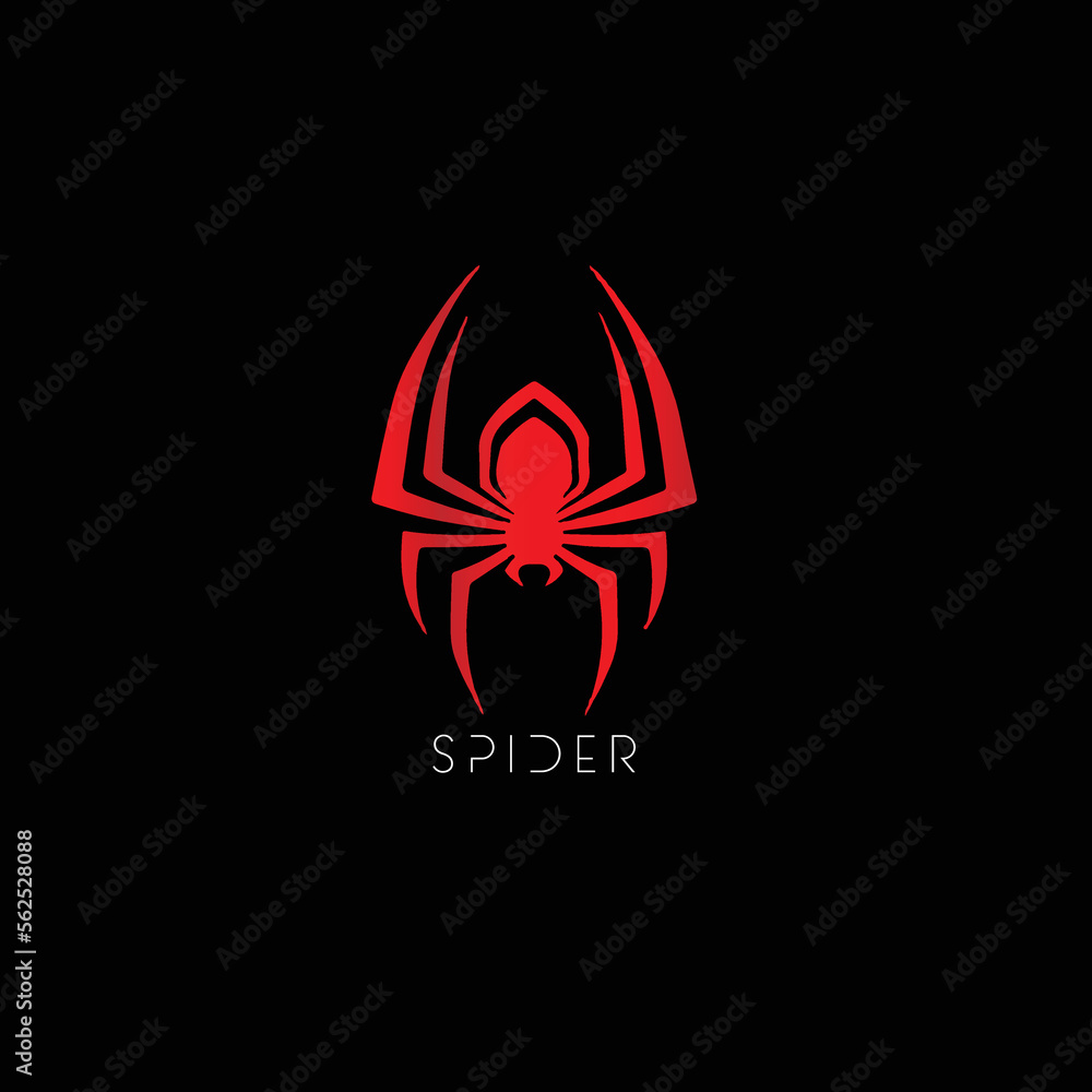 Naklejka premium Creative Professional Trendy and Minimal Spider Logo Design, Logo in Editable Vector Format 