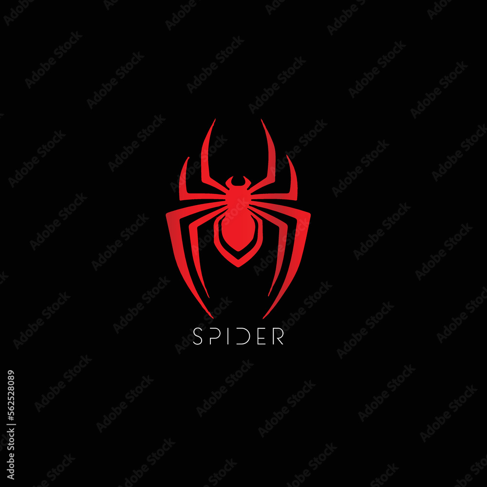 Naklejka premium Creative Professional Trendy and Minimal Spider Logo Design, Logo in Editable Vector Format 