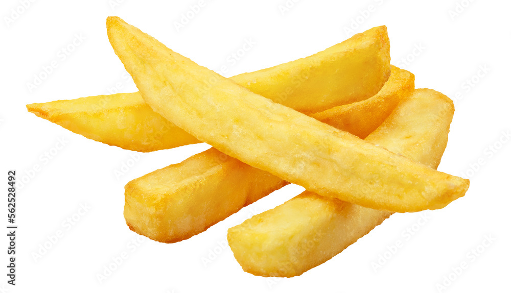 Delicious french potato fries cut out