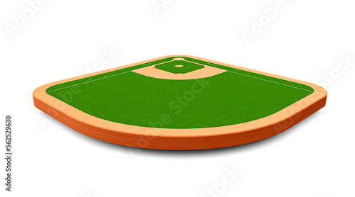 Baseball field. grand baseball stadium field Isometric 3d illustration