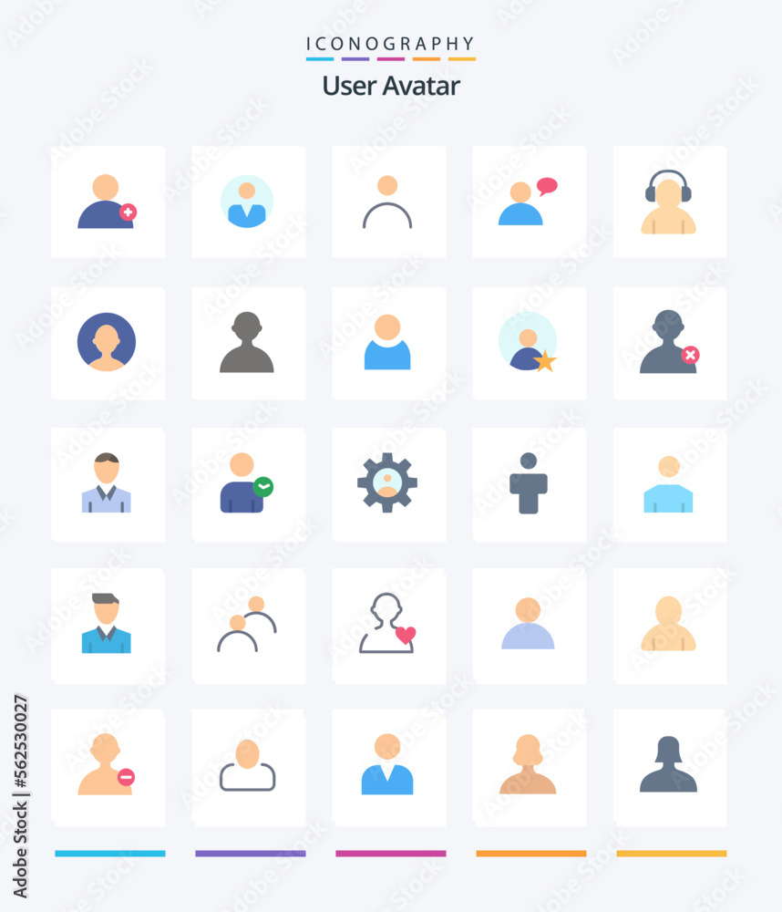 Creative User 25 Flat icon pack  Such As avatar. user. chatting. avatar. man