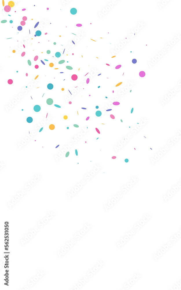 Rainbow Circle Carnival Vector White Background.