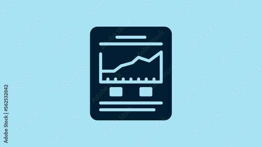 Blue Website with stocks market growth graphs and money icon isolated on blue background. Monitor with stock charts arrow on screen. 4K Video motion graphic animation Blue Website with stocks market growth graphs and money icon isolated on blue background. Monitor with stock charts arrow on screen. 4K Video motion graphic animation