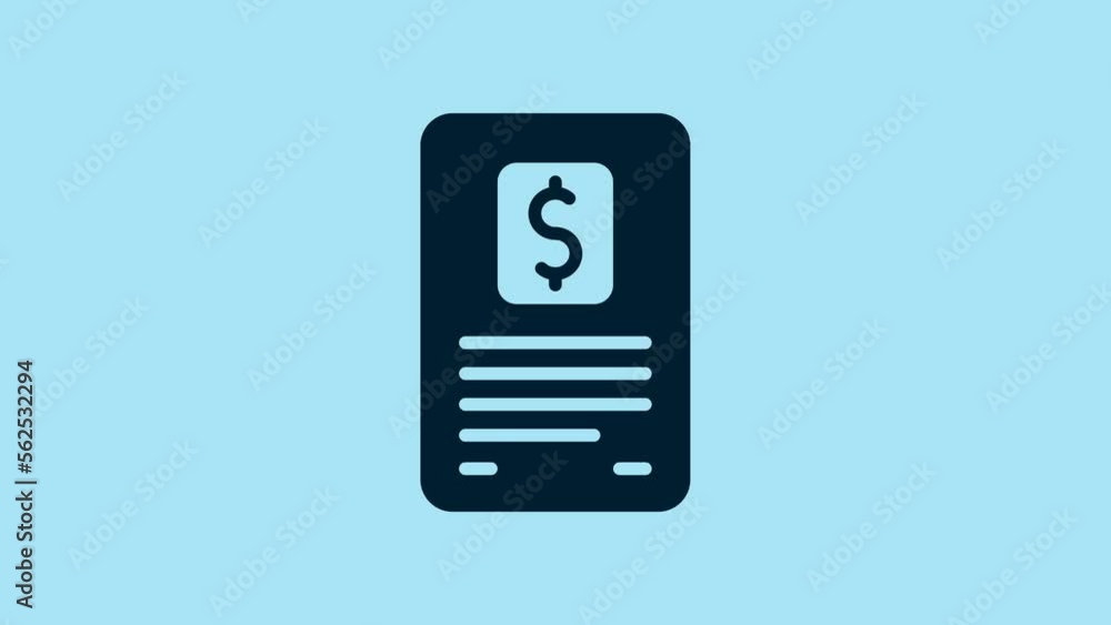 Blue Business finance report icon isolated on blue background. Audit and analysis, document, plan symbol. 4K Video motion graphic animation Blue Business finance report icon isolated on blue background. Audit and analysis, document, plan symbol. 4K Video motion graphic animation