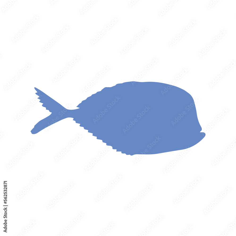 Cute silhouette fish vector illustration icon. Tropical fish, sea fish, aquarium fish Cute silhouette fish vector illustration icon. Tropical fish, sea fish, aquarium fish