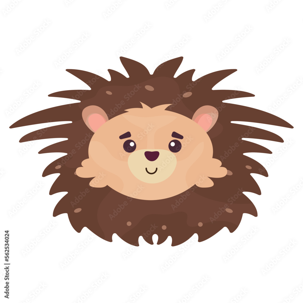 Isolated cute hedgehog avatar character Vector Isolated cute hedgehog avatar character Vector