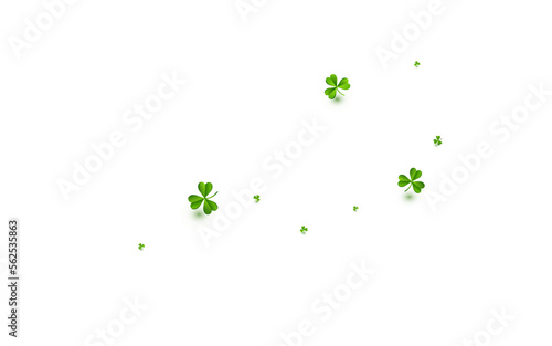 Olive color Clover Saint Patrick Vector White