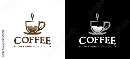 Coffee logo design with creative retro concept