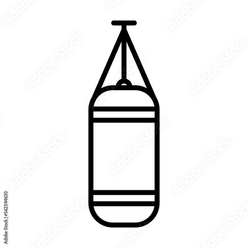 Punching Bag, Boxing Icon Logo Design Vector Template Illustration Sign And Symbol Pixels Perfect