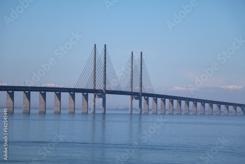 Double deck bridge Öresund Bridge, Baltic Sea Sweden to Denmark