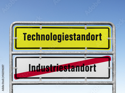 Von Industriestandort zu Technologiestandort, Wegweiser, (Symbolbild)