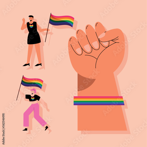 lesbians and lgbti flags