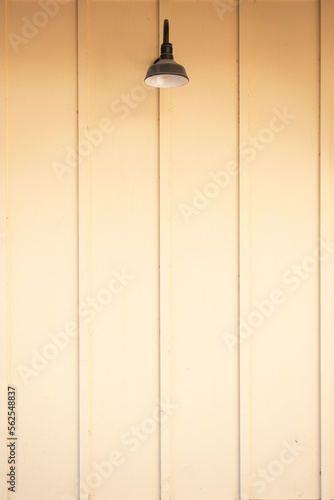 Konstfotografi Cream batten accent wall overhead lighting