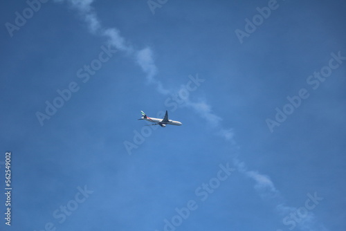 Passenger airplane in the air
