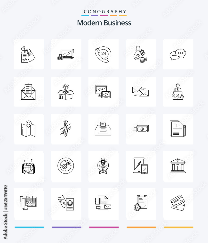Creative Modern Business 25 OutLine icon pack  Such As gold. business. login. bank. support