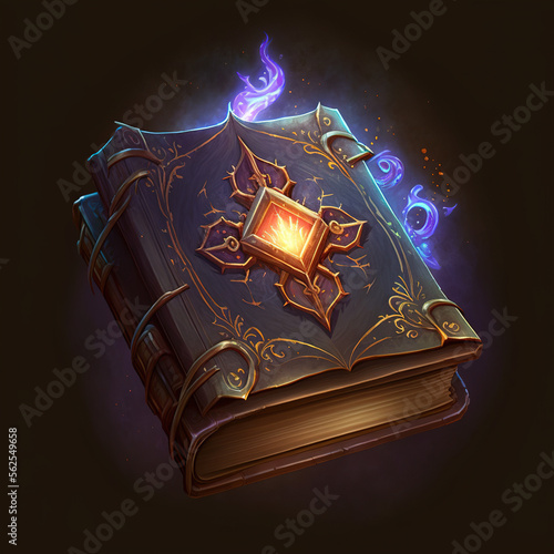 Magical tome, videogame item icon