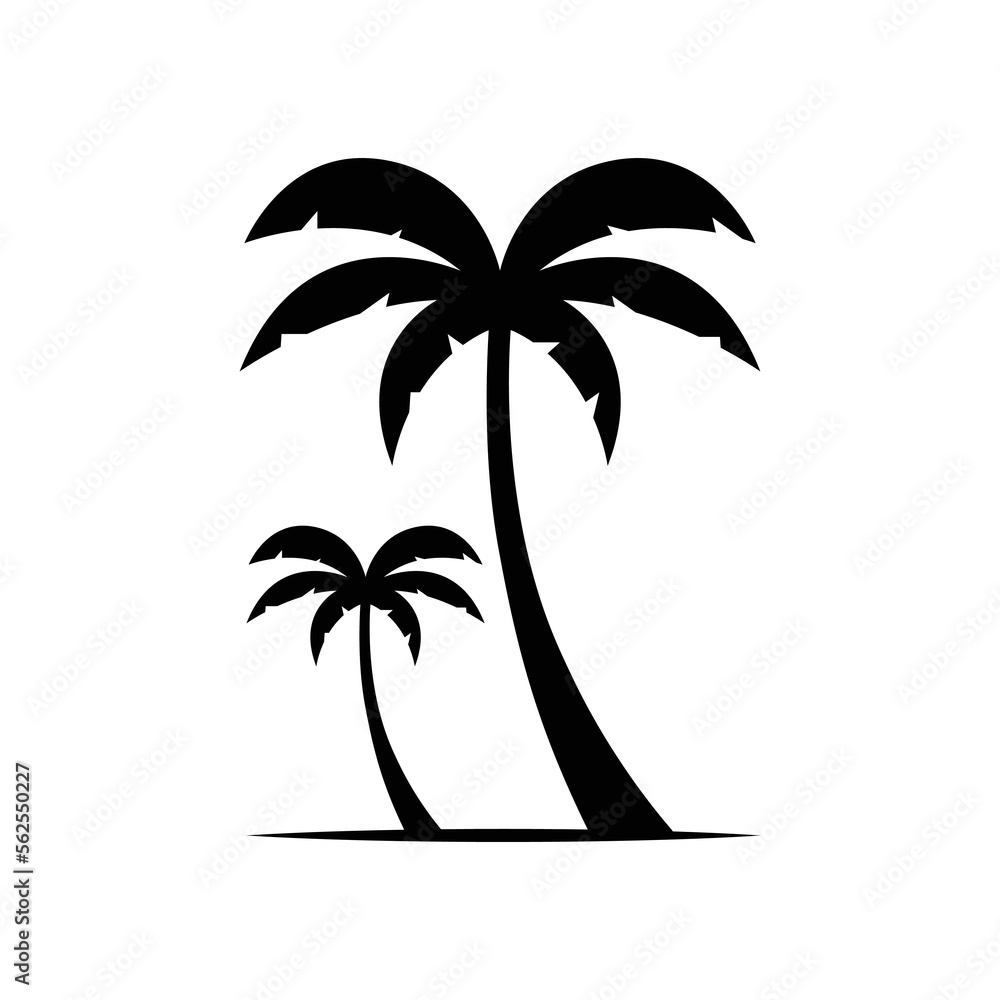Fototapeta premium Palm tree summer logo template vector illustration