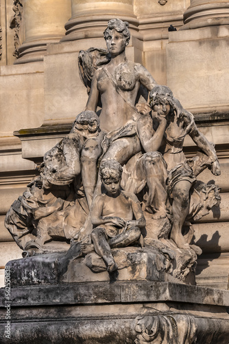 Architectural details of famous Petit Palais  Small Palace  - the former exhibition pavilion of the World Exhibition  held in Paris in 1900. Paris  France.