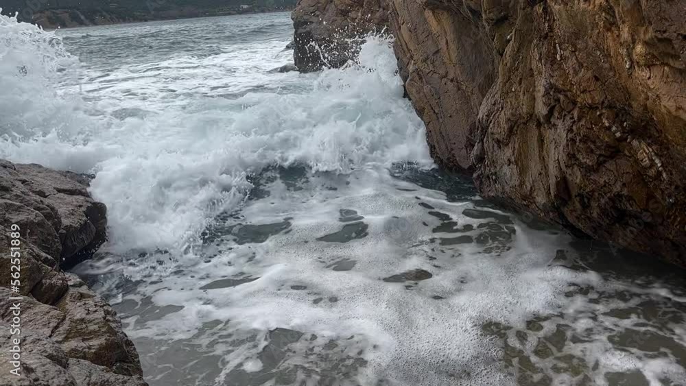 Dark Stormy Waves Crashing On Rocks Slow Motion 5 Dark Stormy Waves Crashing On Rocks Slow Motion 5