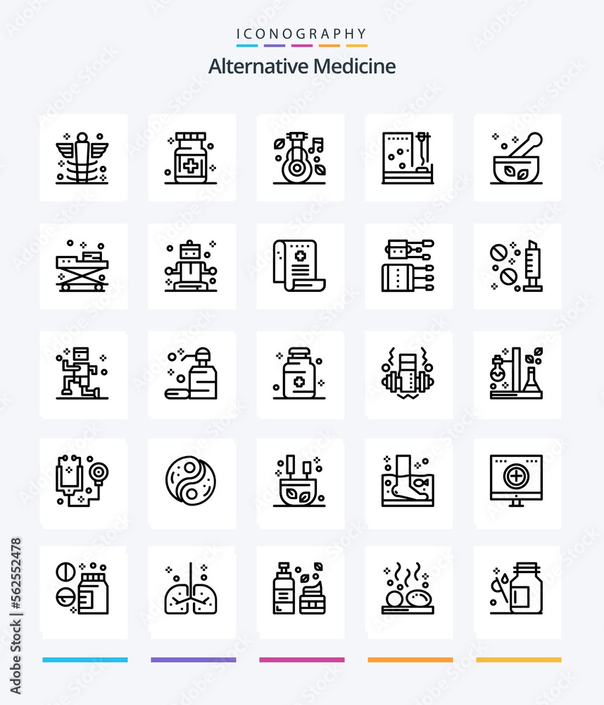 Creative Alternative Medicine 25 OutLine icon pack  Such As medicine. hospital. medicine. treatment. medicine
