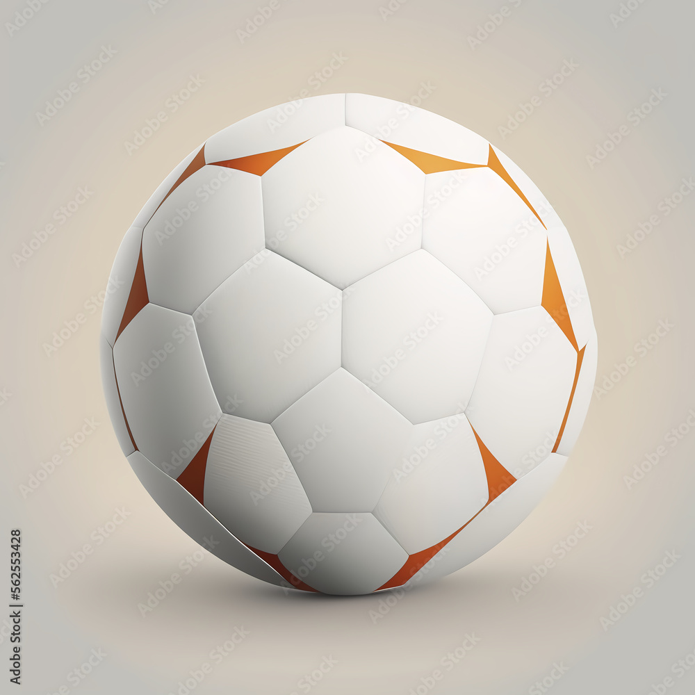 Obraz premium Soccer or football ball clipart, vector illustration. Generative AI.