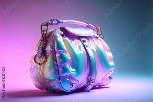 Futuristic cotton candy bag, generative AI