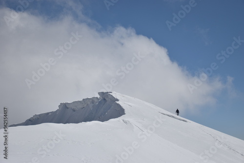 snow covered mountains