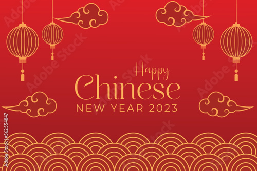 happy chinese new year template design