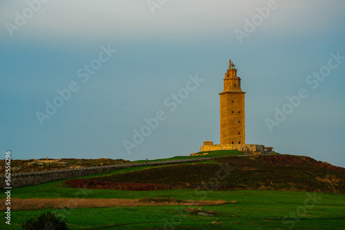 sunset looking at the tower of hercules © valsain