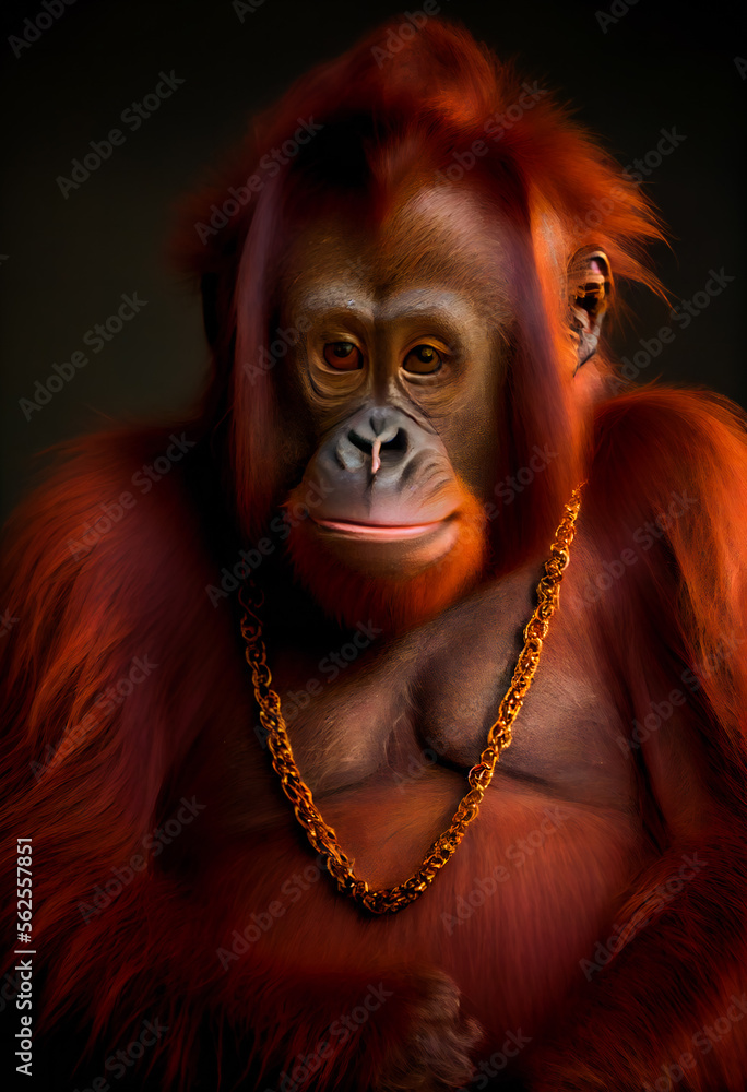 Little Orangutan.  Generative AI.